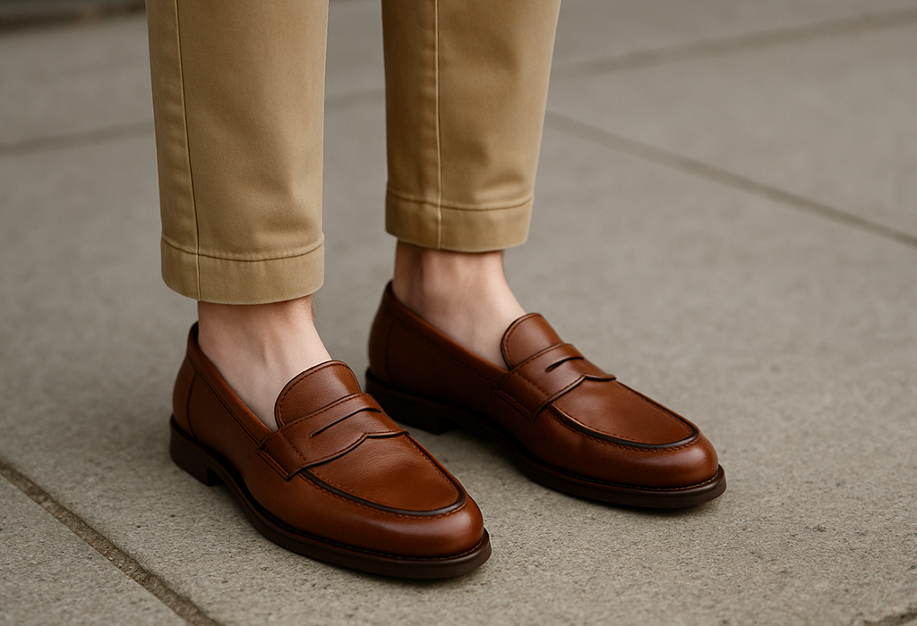 brown loafers